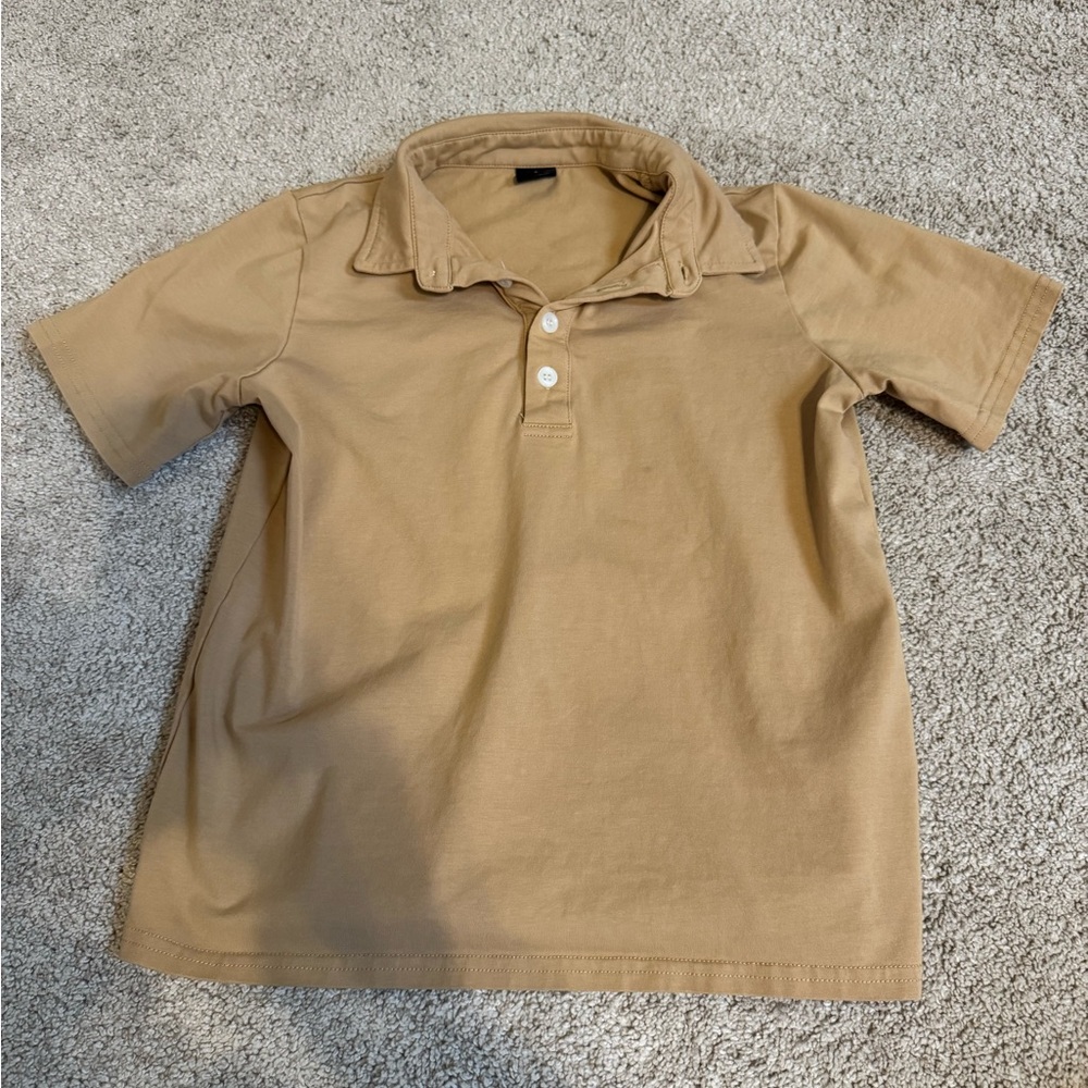Stylish Tan Kids Polo Shirt